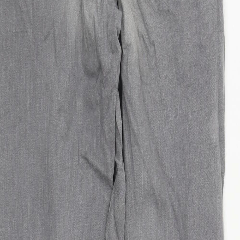 Denim & Co. Womens Grey Cotton Straight Jeans Size 10 L28 in Regular Zip