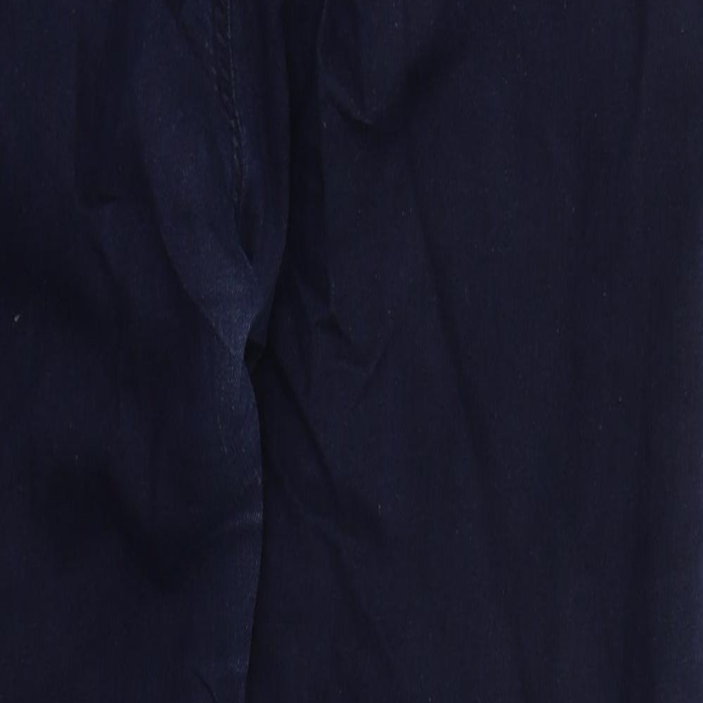 Peacocks Womens Blue  Cotton Skinny Jeans Size 14 L28 in Regular Button
