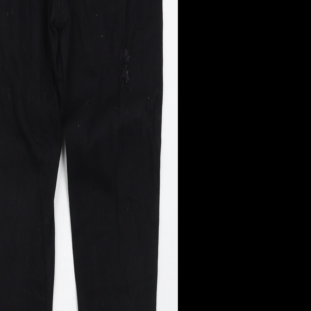 Affair Womens Black Cotton Skinny Jeans Size 12 L28 in Regular Button