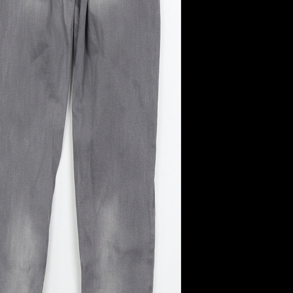 Denim Co Womens Grey Cotton Skinny Jeans Size 10 L27 in Regular Button