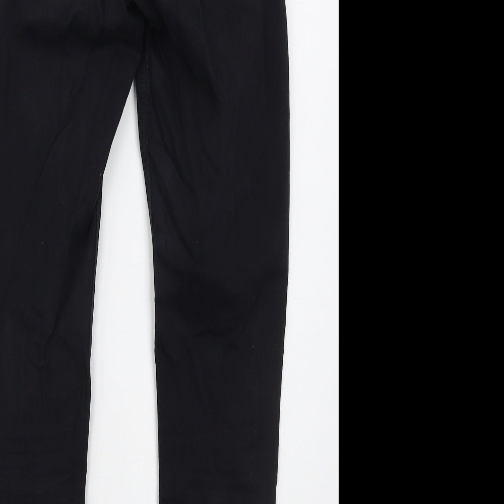 Topshop Womens Black Cotton Skinny Jeans Size 26 in L26 in Regular Button