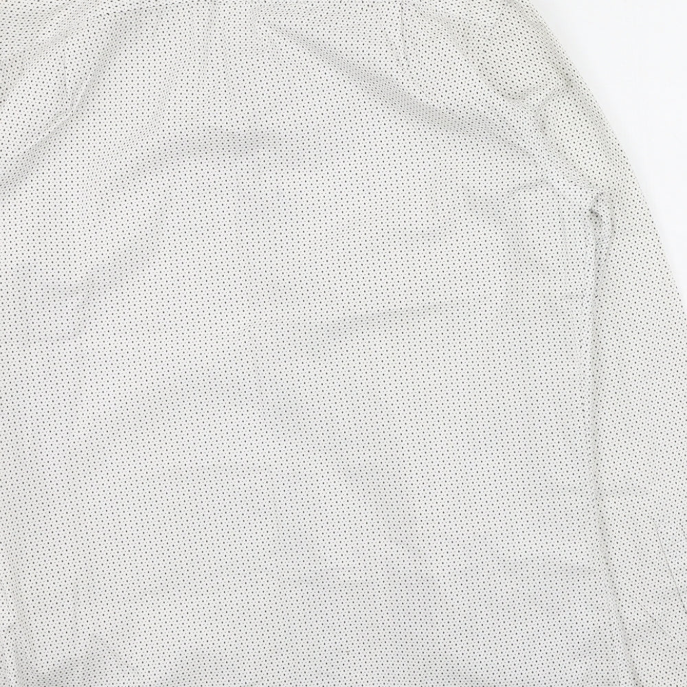 Mens UK Size 38 Cedar Wood State Ivory Button-Up Long Sleeve Casual Shirt