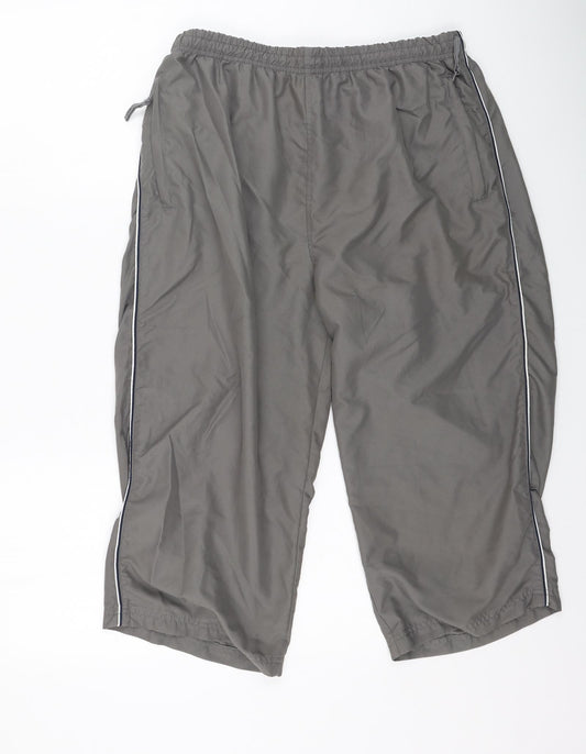 us Mens Green Polyester Trousers Size L L21 in Regular