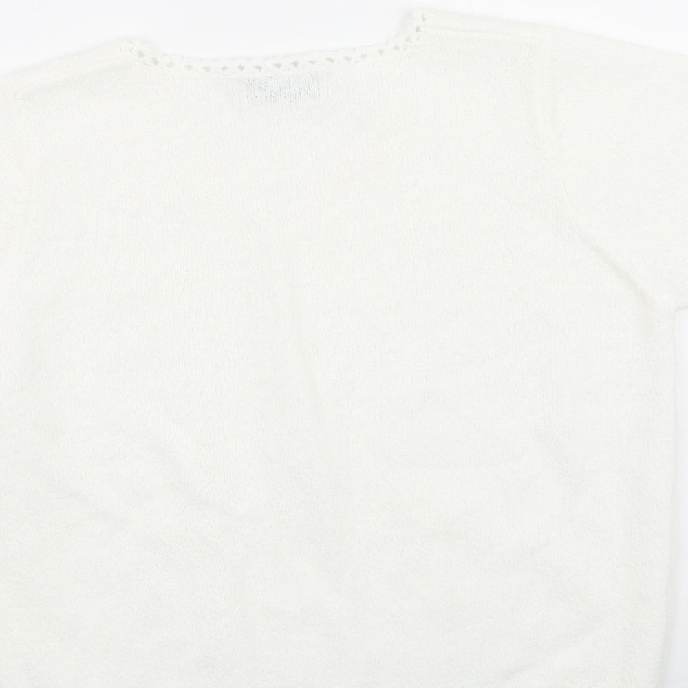 Womens UK Size S Preworn Ivory Pullover Jumper