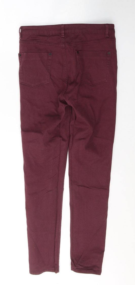Womens UK Size 12 WareDenim Regular Fit Skinny Red Jeans
