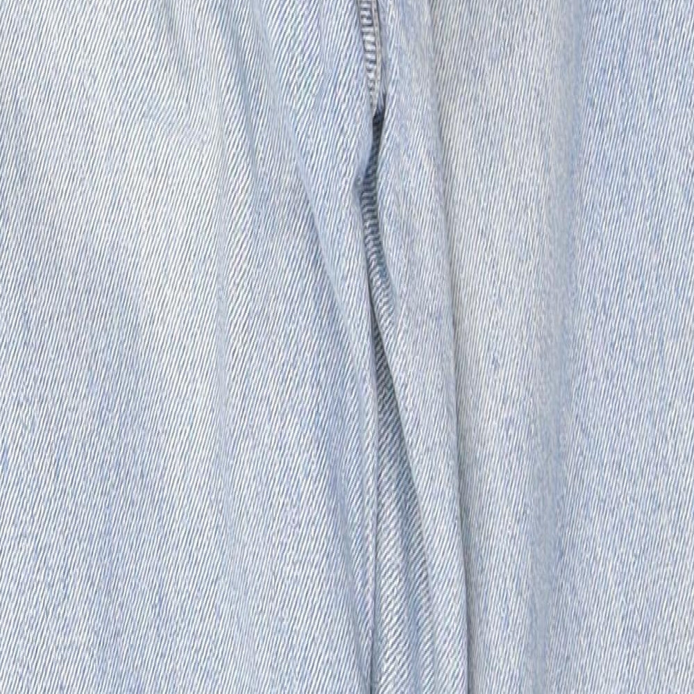 Topshop Womens Blue Cotton Mom Jeans Size 26 in L32 in Regular Button