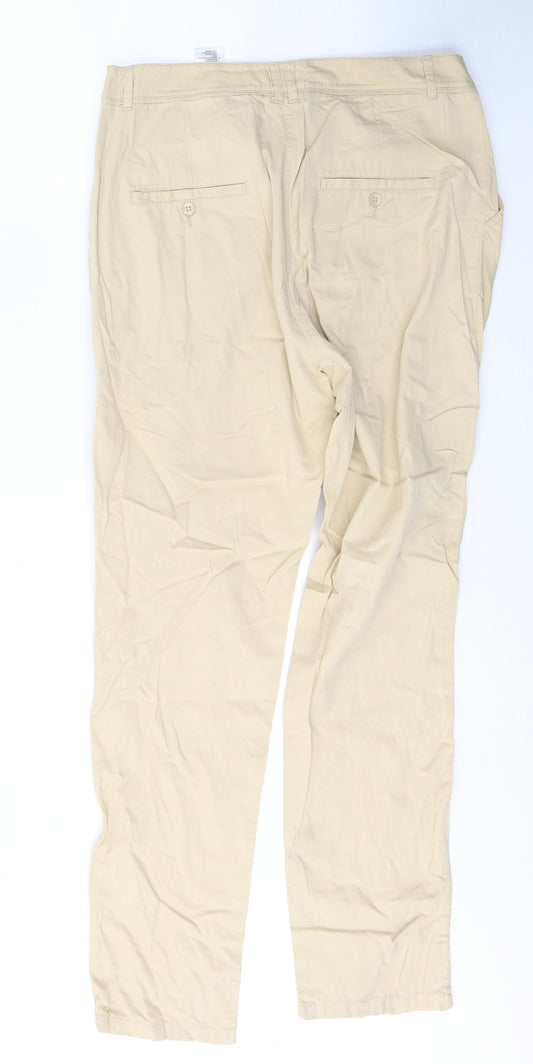 Womens UK Size 12 H&M Regular Fit Snow Pants Beige Trousers