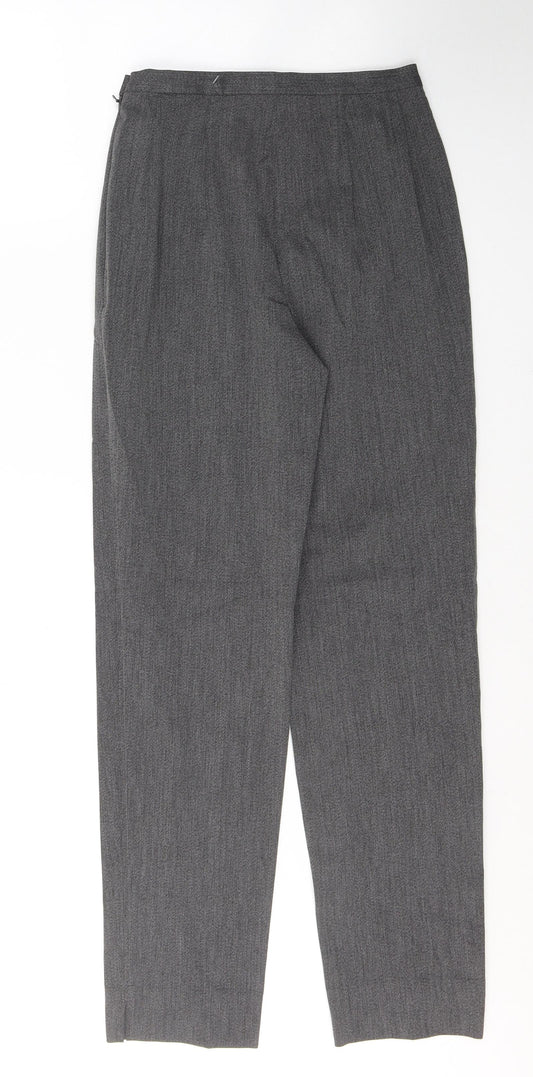 Womens UK Size 8 Preworn Regular Fit Grey Trousers