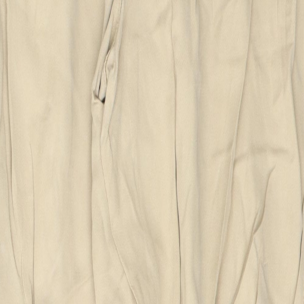 George Womens Beige Lyocell Trousers Size 12 L27 in Regular Button