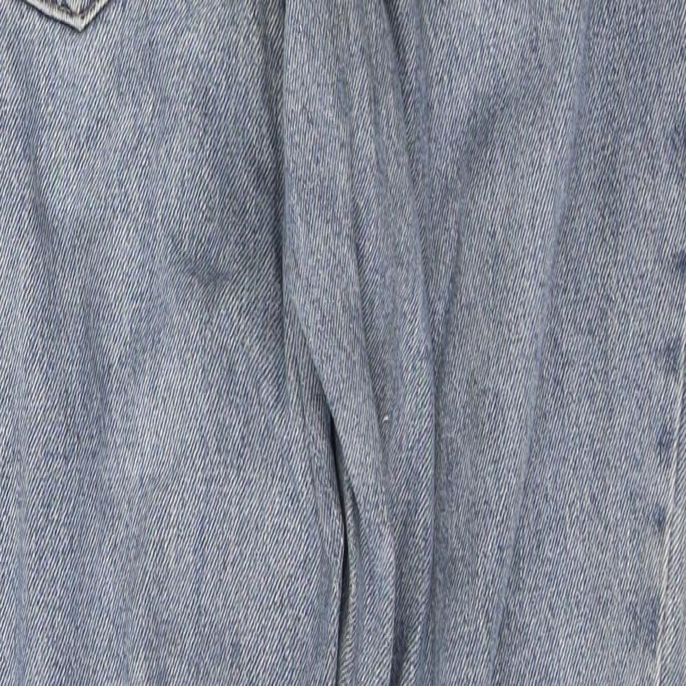 Topshop Womens Blue Cotton Mom Jeans Size 28 in L32 in Regular Button