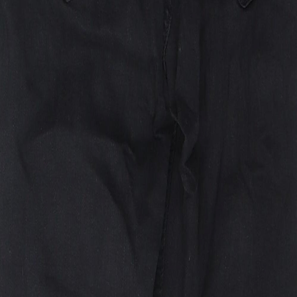 Topshop Womens Black Cotton Skinny Jeans Size 24 in L28 in Regular Button