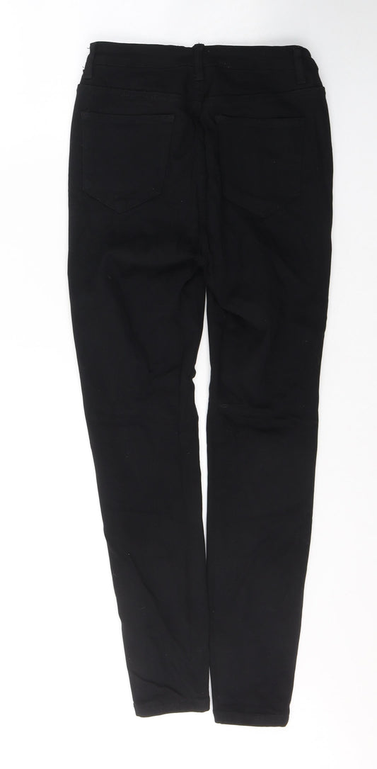 SheIn Womens Black Cotton Skinny Jeans Size S L27 in Regular Button