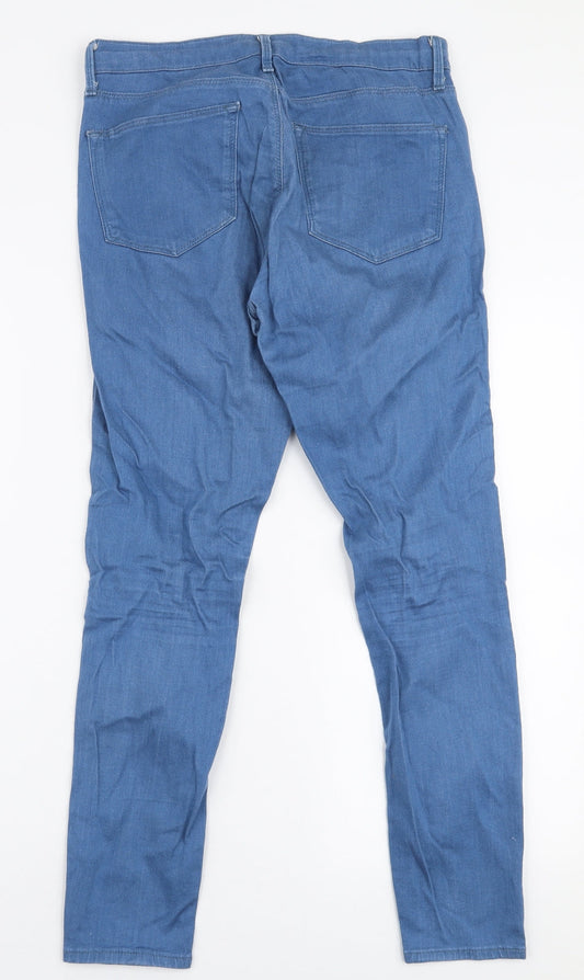 Topshop Womens Blue Cotton Skinny Jeans Size 28 in L30 in Slim Zip