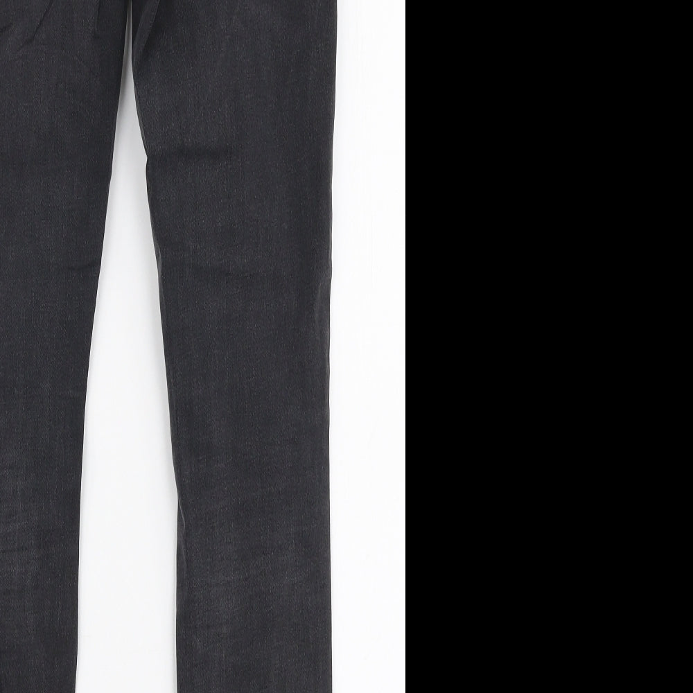 Topshop Womens Grey Cotton Skinny Jeans Size 28 in L27 in Slim Zip