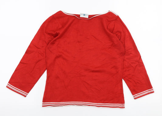 Womens UK Size 10 New Look Red Pullover Jumper