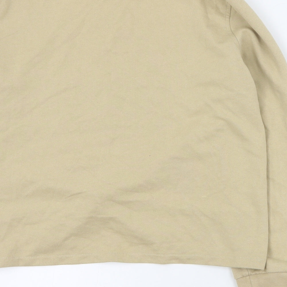 H&M Womens Beige Cotton Pullover Sweatshirt Size M Pullover