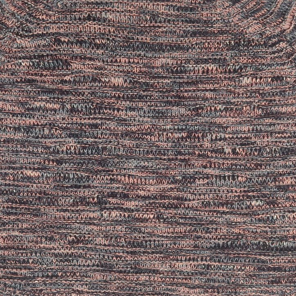 BHS Womens Multicoloured Round Neck Acrylic Pullover Jumper Size 16