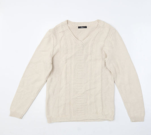 Womens UK Size S BM collection Beige Pullover Jumper