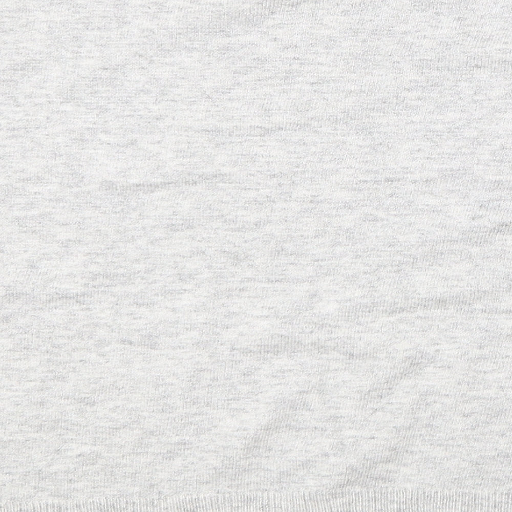Womens UK Size 12 Mini velvet Grey Pullover Jumper