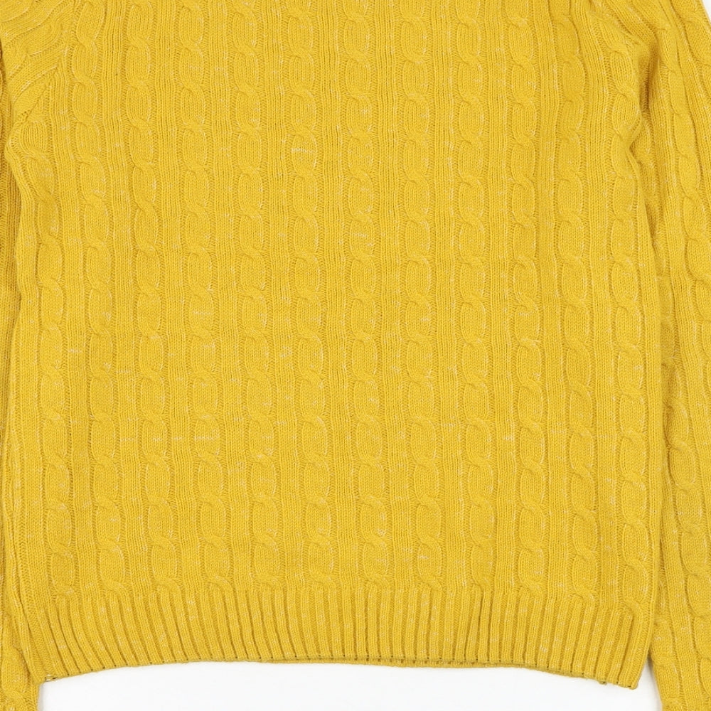 Womens UK Size S Chemistry Yellow Pullover Jumper