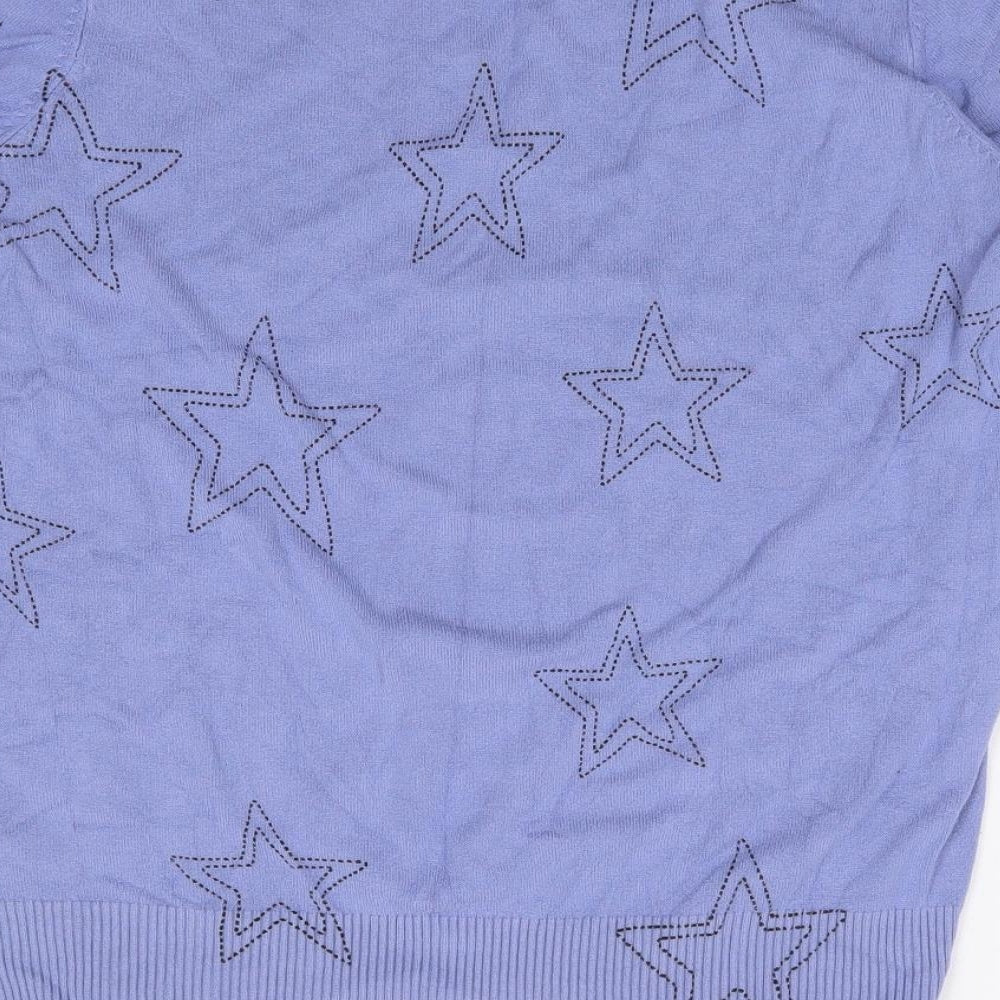 Womens UK Size 14 Papaya Blue Pullover Jumper