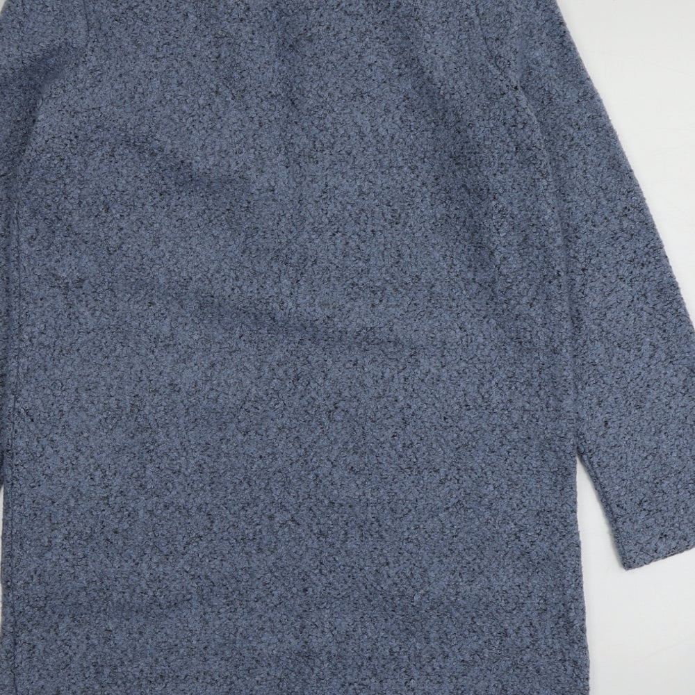 TU Womens Blue V-Neck Polyester Cardigan Jumper Size S