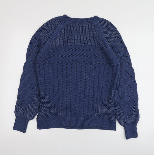 Womens UK Size S M&S Blue Pullover Jumper