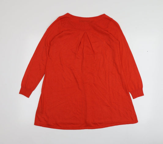 Womens UK Size 8 Principles Orange Pullover Jumper