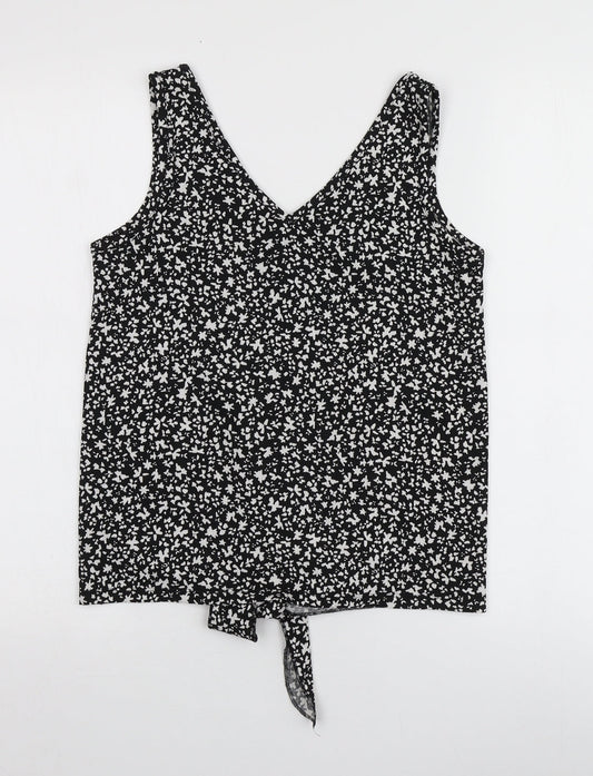 Womens UK Size S Dunnes Stores Black Basic T-Shirt
