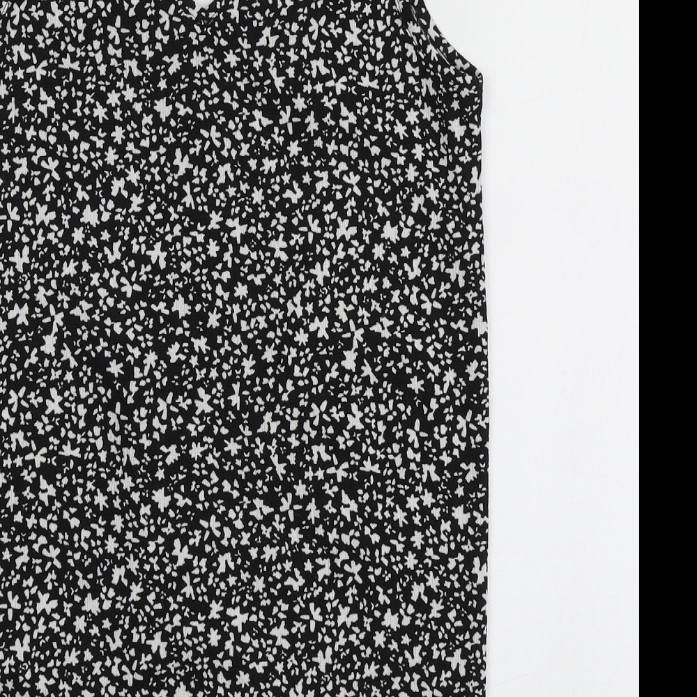 Womens UK Size S Dunnes Stores Black Basic T-Shirt