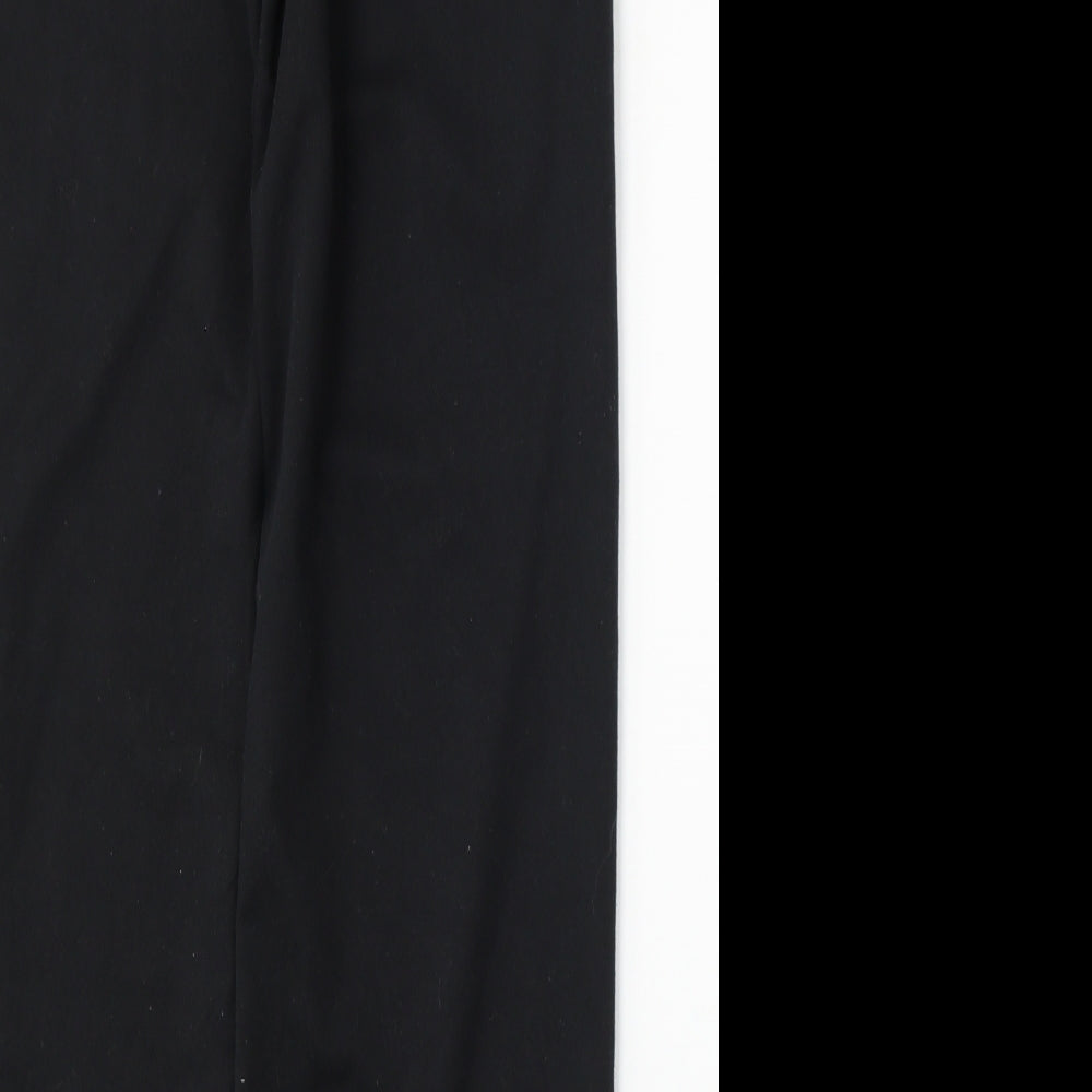 Mens UK Size XS Whites Regular Fit Black Trousers