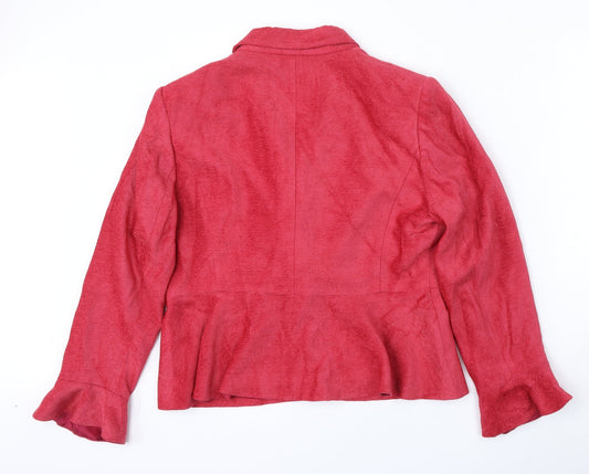 Country Casuals Womens Pink Viscose Jacket Blazer Size 14