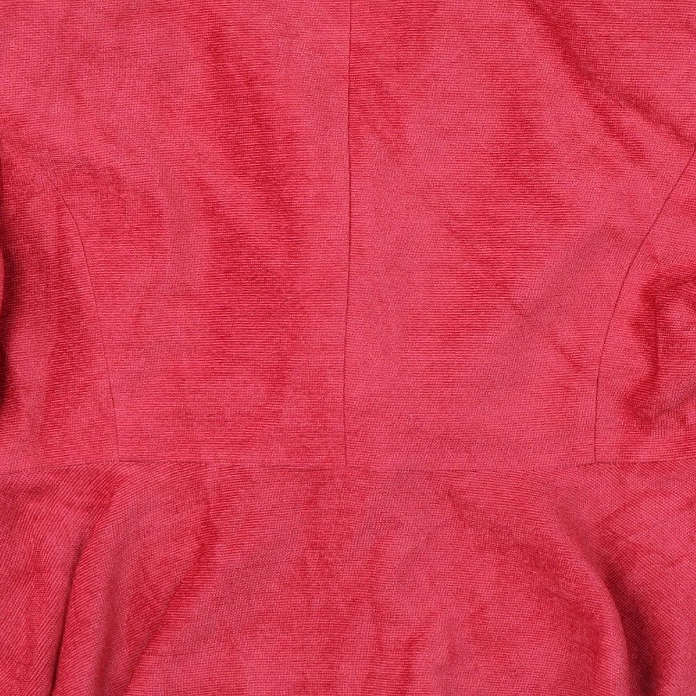 Country Casuals Womens Pink Viscose Jacket Blazer Size 14