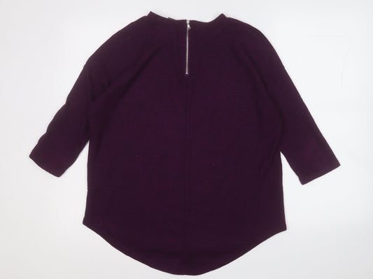 Primark Womens Purple Round Neck Polyester Pullover Jumper Size 6