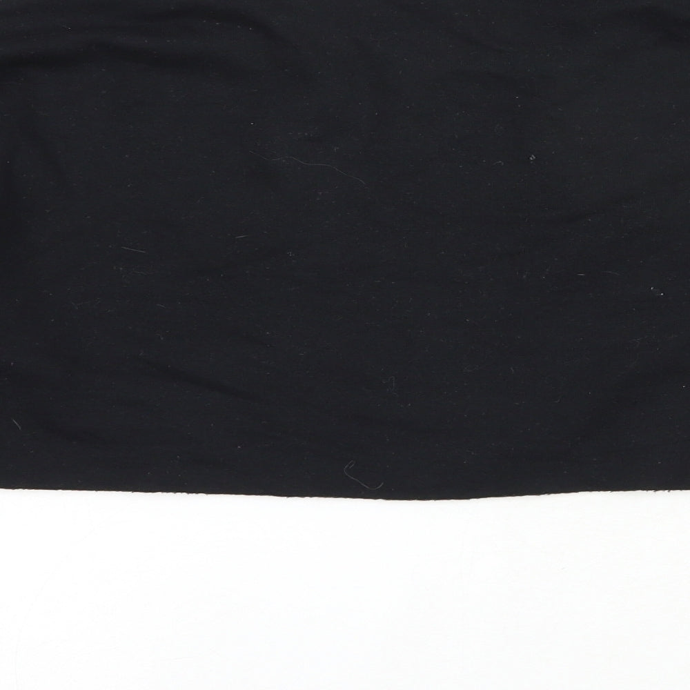 Missguided Womens Black Cotton Pullover Sweatshirt Size S Pullover - Cropped
