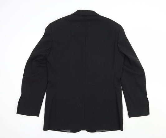 Mens UK Size 38 River Island Regular Black Suit Jacket