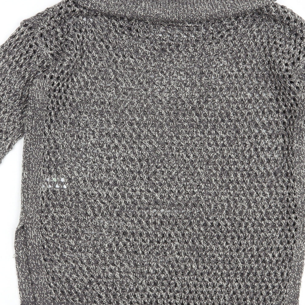 Womens UK Size S Papaya Grey Pullover Jumper