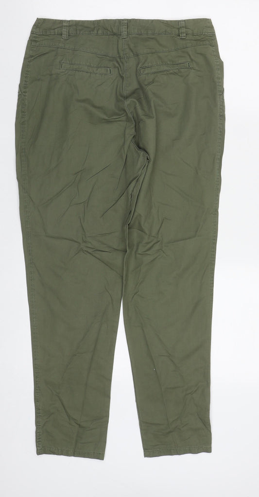 Womens UK Size 8 H&M Regular Fit Green Trousers