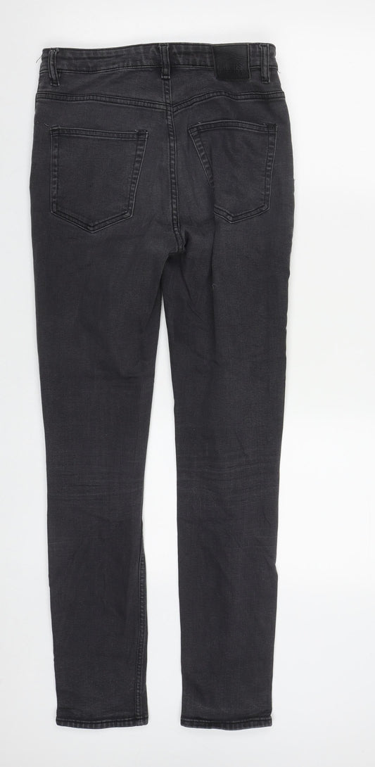 Womens UK Size 28 in Weekday Regular Fit Straight Black Jeans