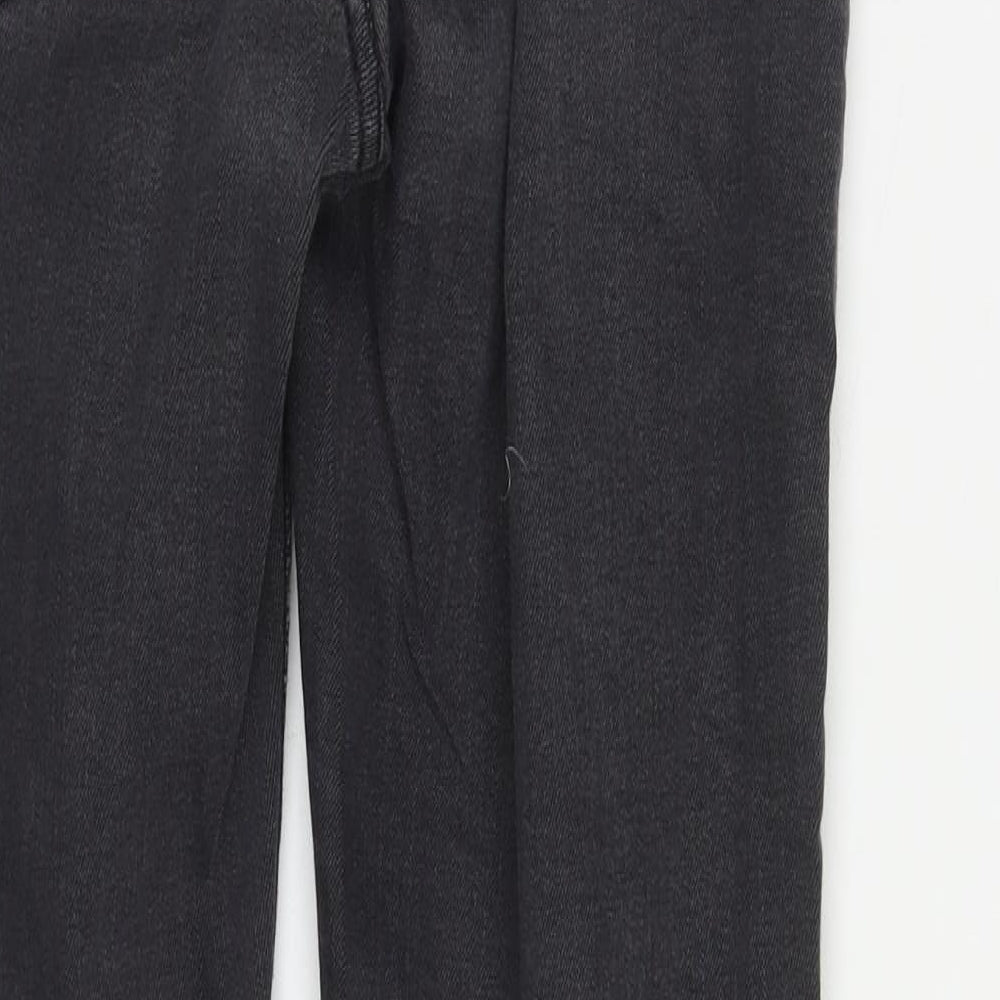 Womens UK Size 28 in Weekday Regular Fit Straight Black Jeans