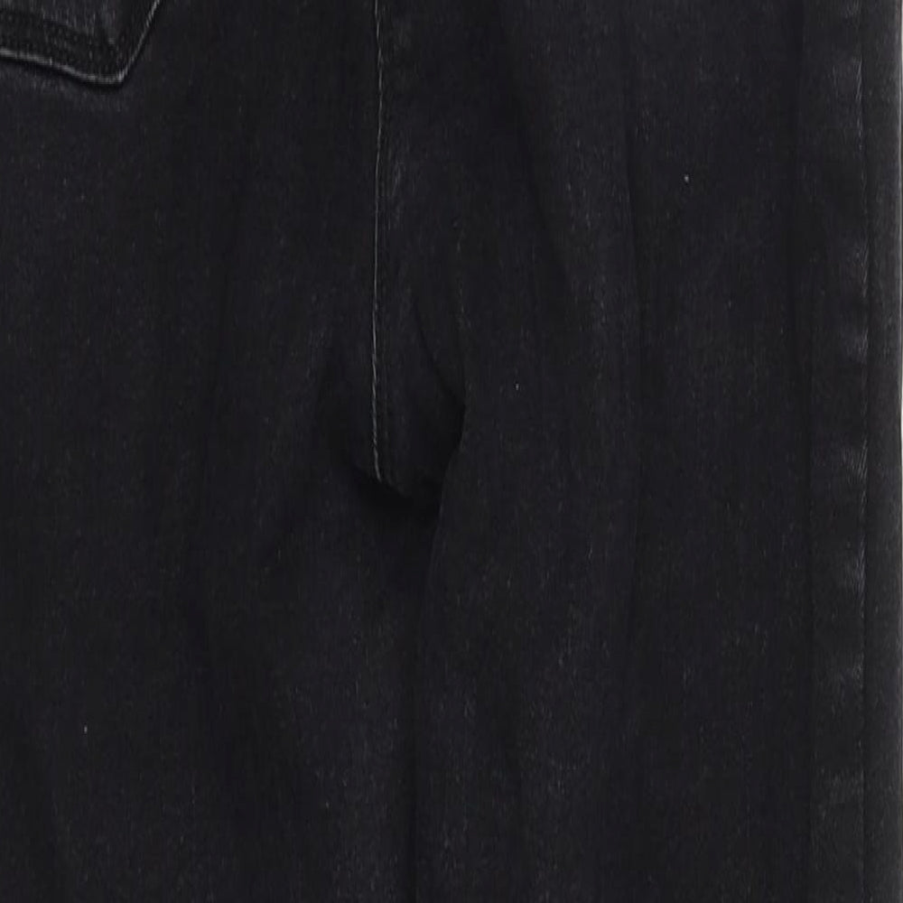NEXT Womens Black Cotton Straight Jeans Size 10 L26 in Regular