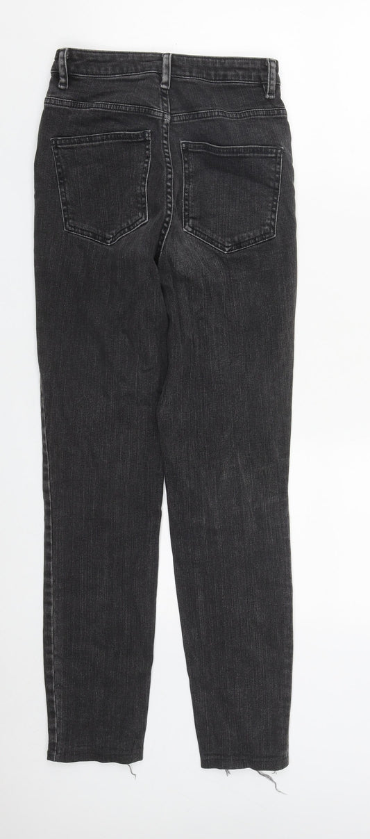 ASOS Womens Black  Cotton Straight Jeans Size 26 in L27 in Regular Zip
