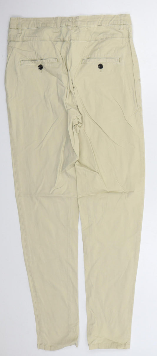 Womens UK Size 8 H&M Regular Fit Tapered Beige Jeans