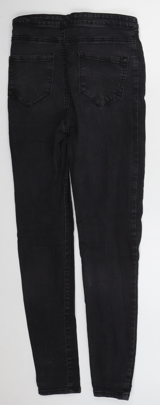 Denim Co Womens Black Cotton Skinny Jeans Size 10 L28 in Regular Button