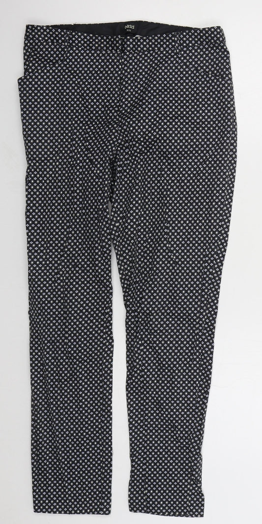 Womens UK Size 10 Oasis Regular Fit Grey Trousers