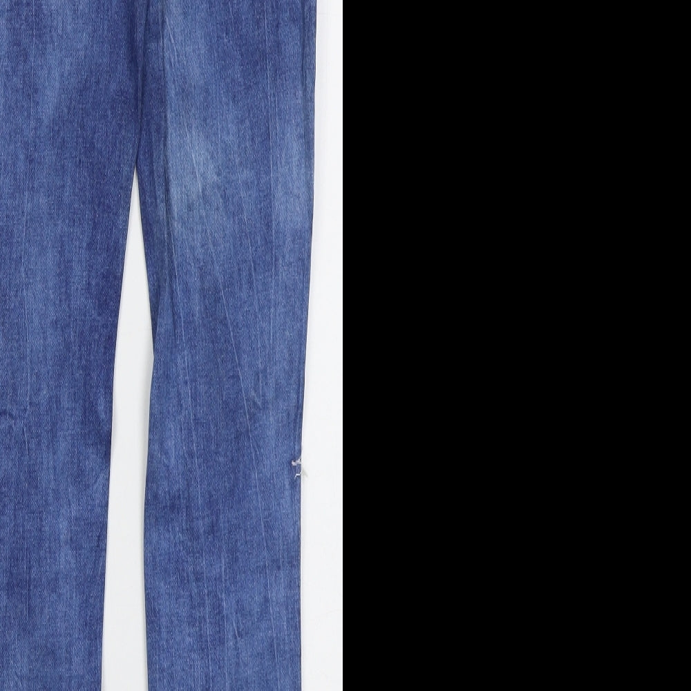 New Look Womens Blue Cotton Skinny Jeans Size 8 L29 in Regular Button