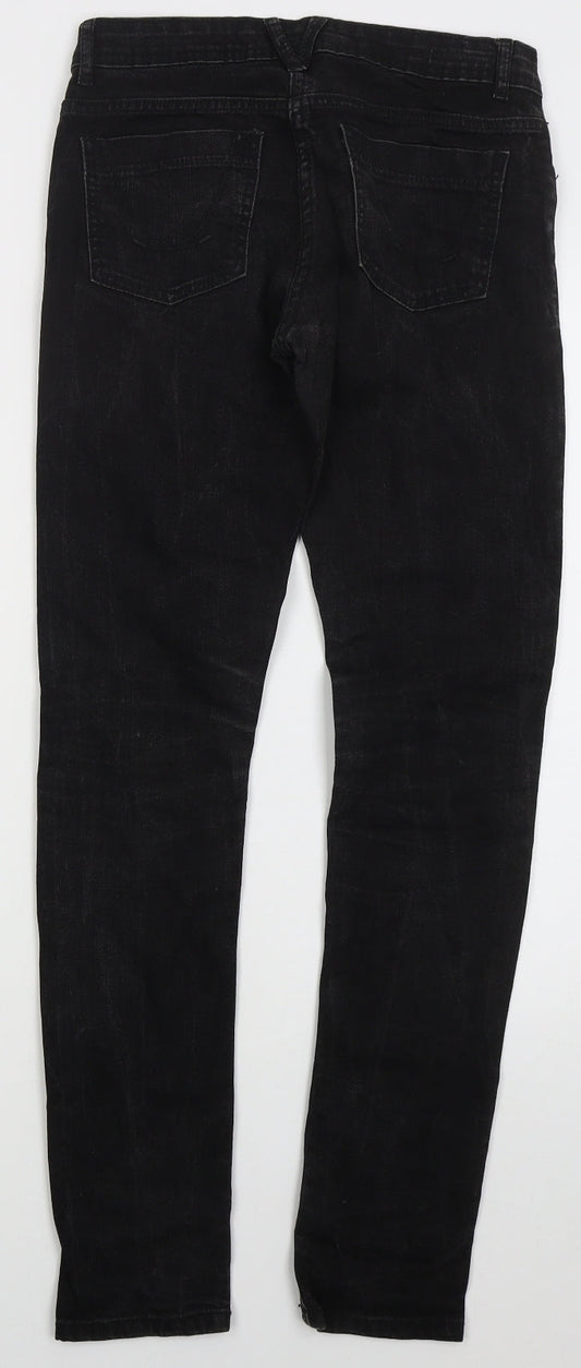 Denim Co Womens Black Cotton Skinny Jeans Size 8 L30 in Regular Button