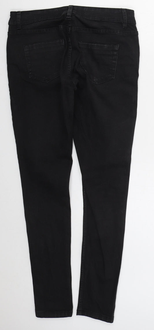 Denim Co Womens Black Cotton Skinny Jeans Size 10 L29 in Regular Button
