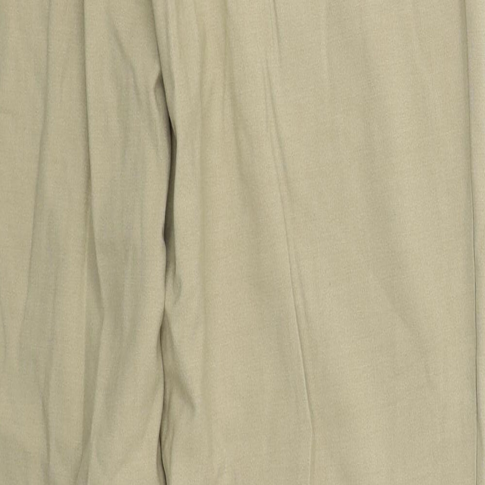 NEXT Womens Beige Polyester Trousers Size 14 L30 in Regular Button