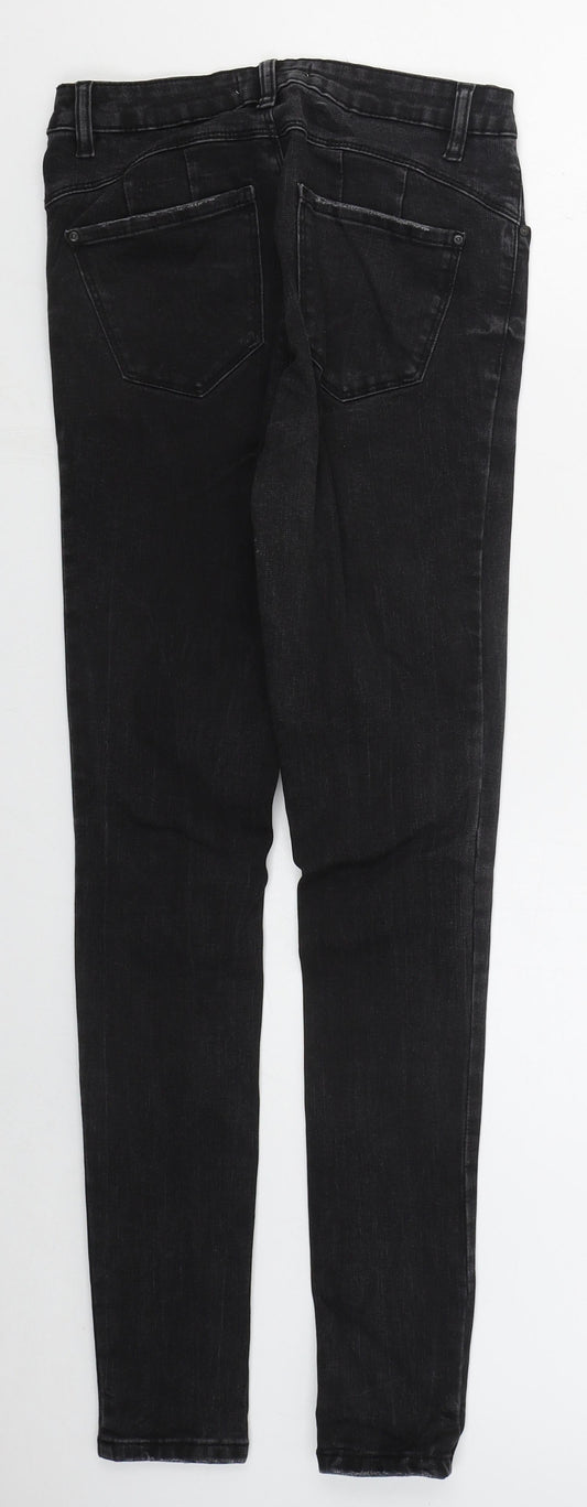 Denim Co Womens Black Cotton Skinny Jeans Size 10 L29 in Regular Button